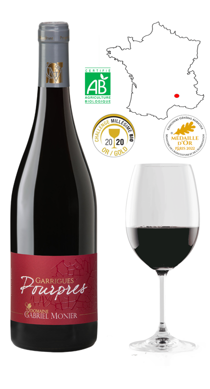  Garrigues Pourpres cervene 2021, domaine Gabielle Monier